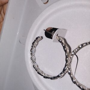 Elegant Silver Hoop Earrings